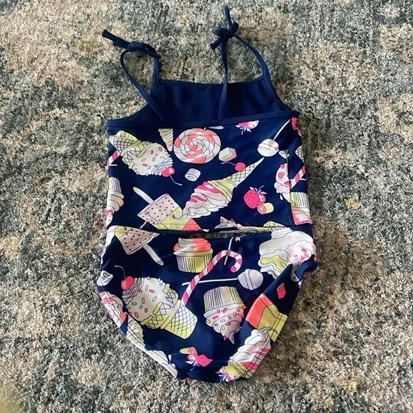 Gap Kids 2 Piece Ice Cream Tankini Swim Set ~ Girl’s‎ Small (6-7) - Picture 3 of 3